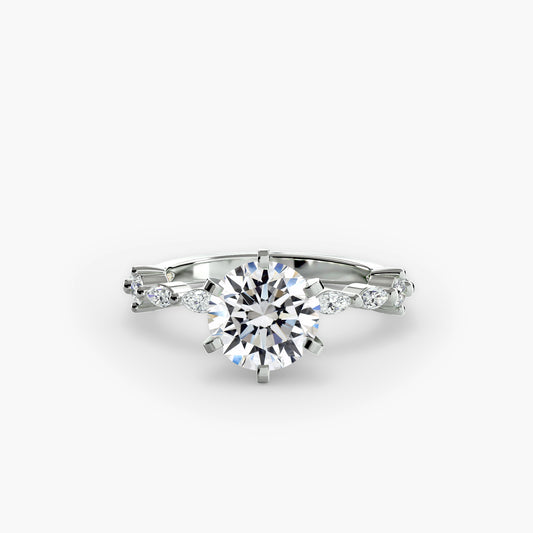 Solitaire avec pavé d'éternité