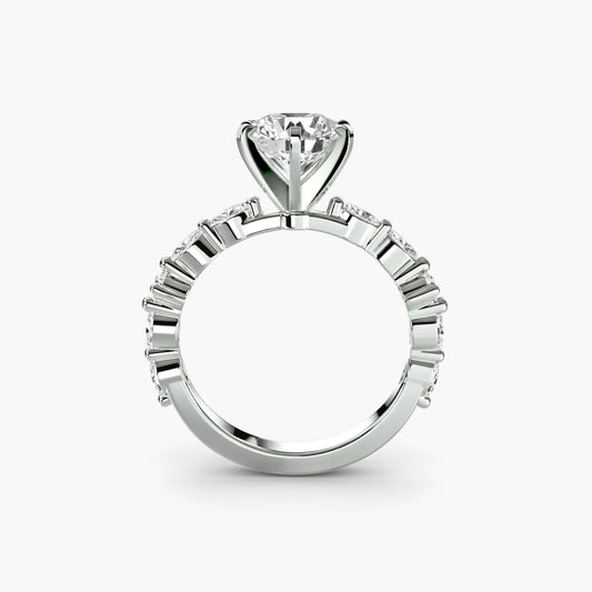 Solitaire avec pavé d'éternité