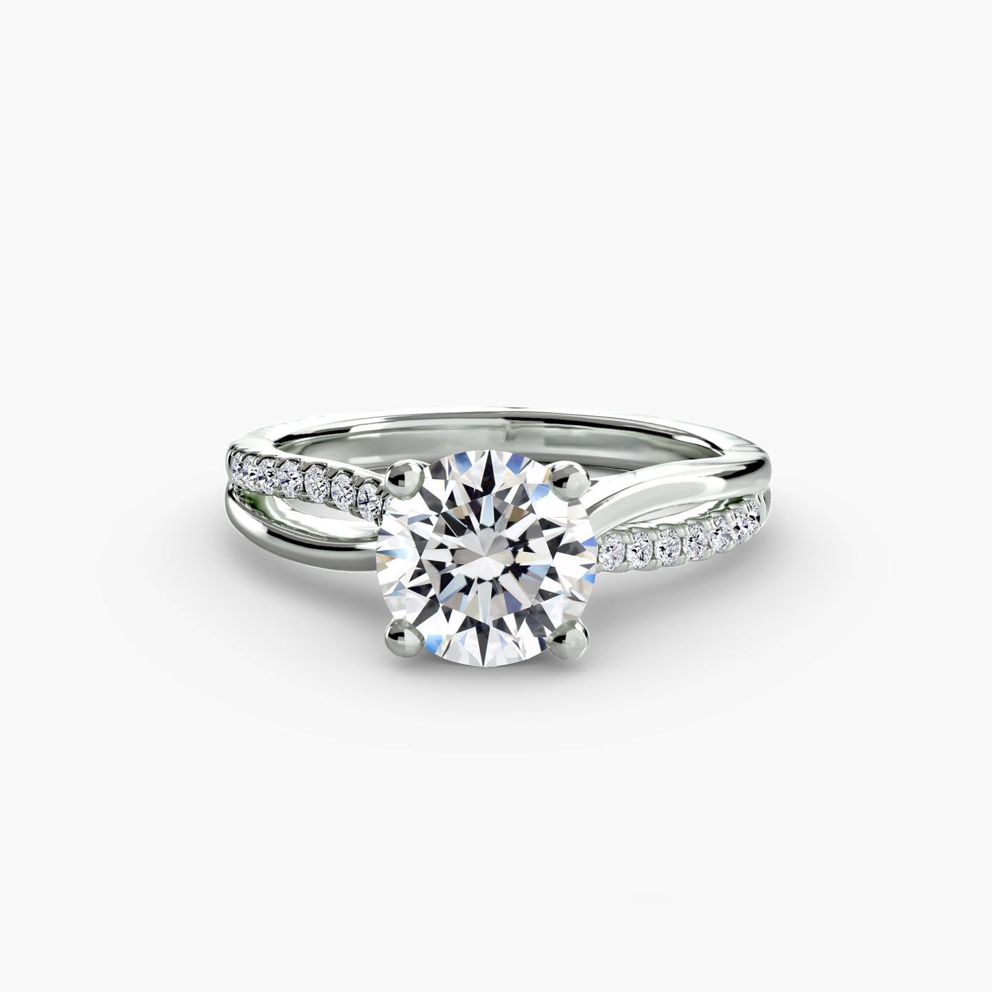 Le Solitaire Pavé Split Shank