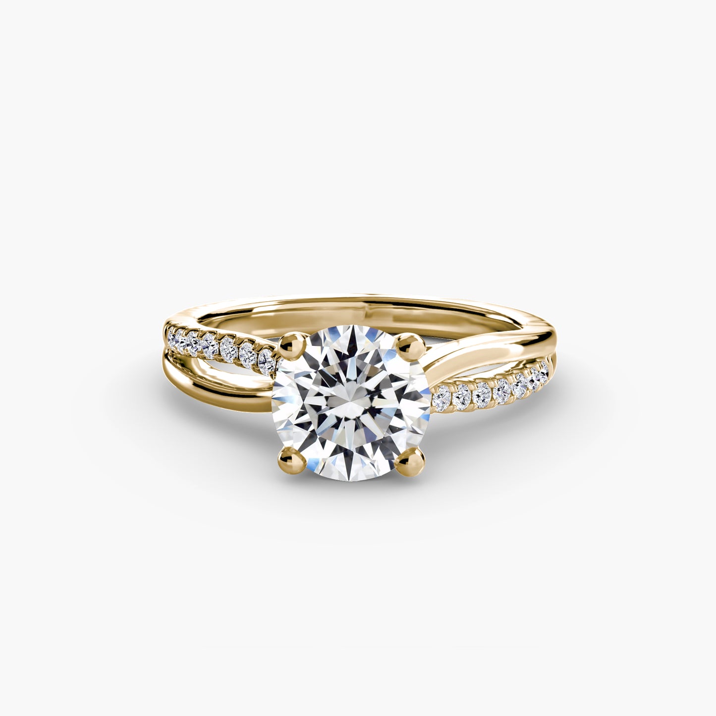Le Solitaire Pavé Split Shank