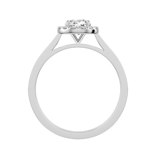 Round Natural Diamond Bridal Ring — front