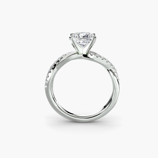 Bague Pavé Torsadé Émeraude