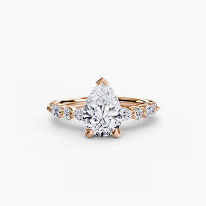 Solitaire avec Éternité Pavé 2