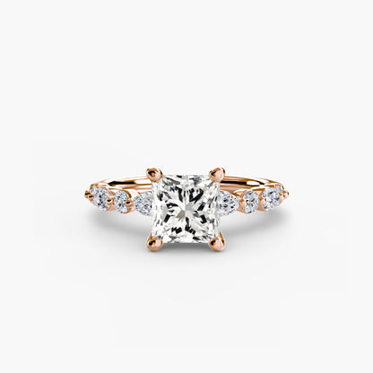 Solitaire avec Éternité Pavé 2