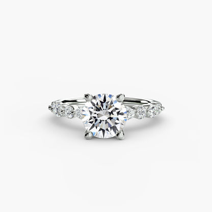 Solitaire avec Éternité Pavé 2